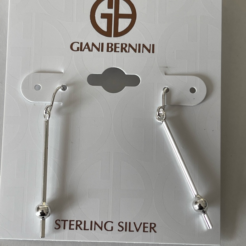 Giani Bernini Polished Ball Stick Drop Earrings in Sterling Silver
